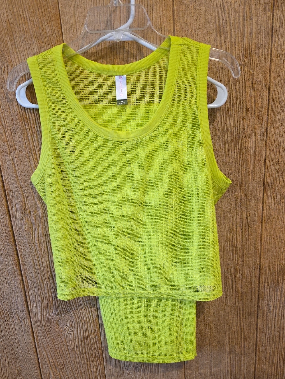 2 Piece Neon Swim Cover Up Set